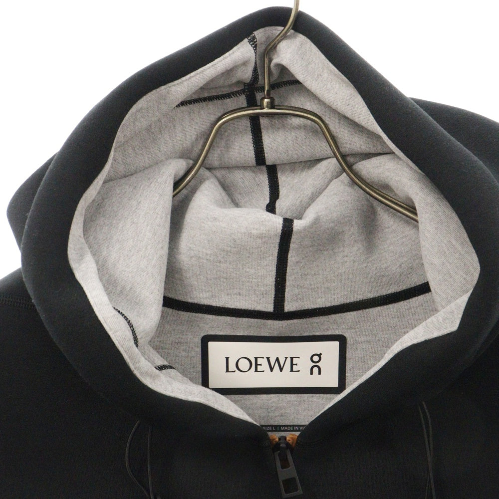 LOEWE(ロエベ) 24SS ×ON 24SS オン テクニカルジャージー ジップアップパーカー H929Y25J01 ブラック