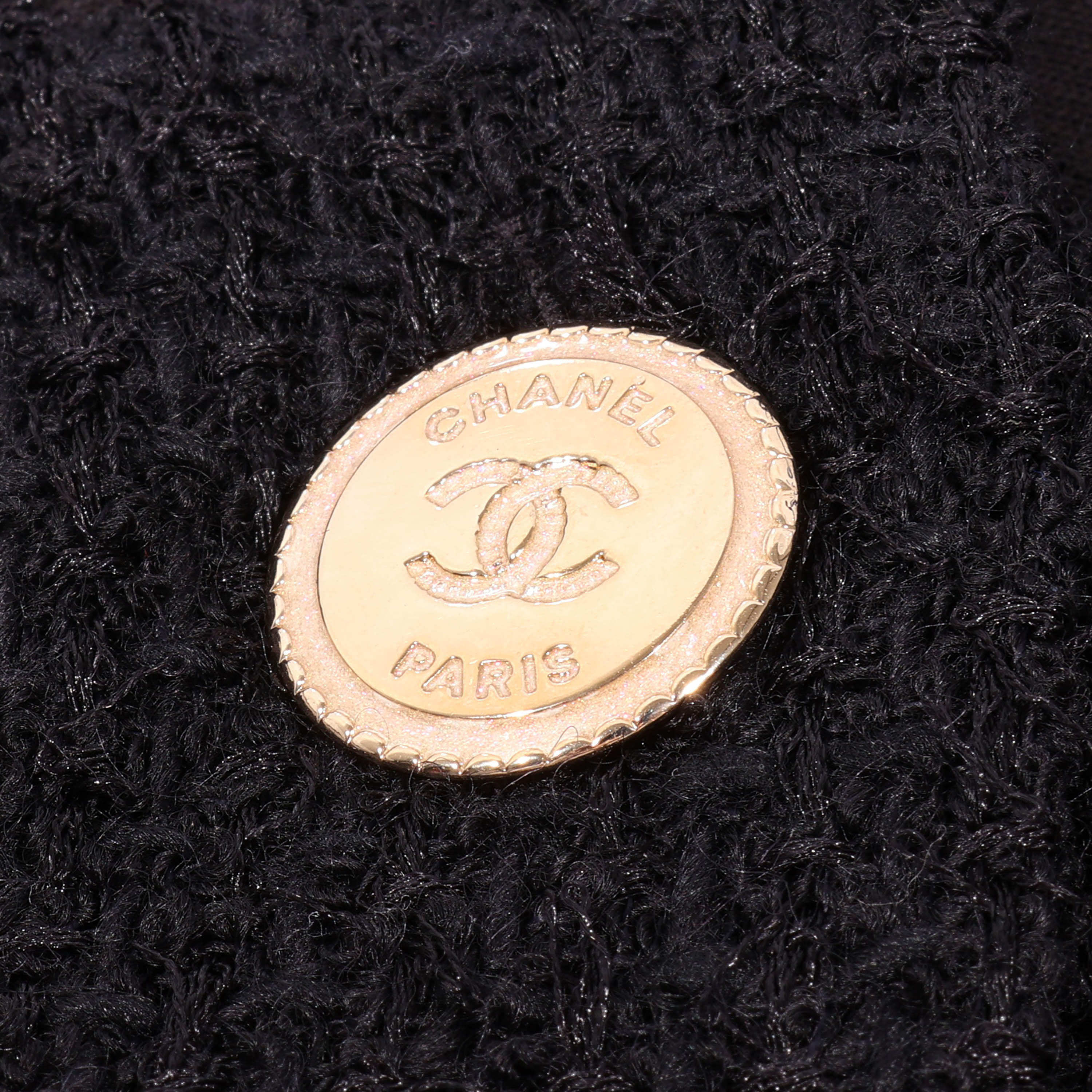 CHANEL(シャネル) 22 PRE-FALL ココマーク カーディガン P72995K10507 ブラック マルチカラー コットン #34/36 長袖