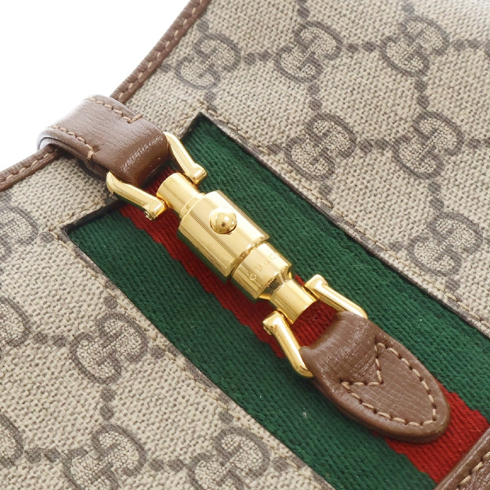 GUCCI(グッチ) 1961ジャッキー GGスプリーム ショルダーバッグ ベージュ ゴールド金具 637092