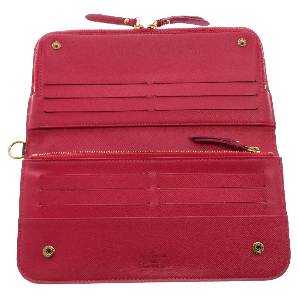 LOUIS VUITTON(ルイヴィトン) モノグラムマルチカラー ポルトフォイユアンソリット グルナード M93754 ブラック×ピンク 長財布 ロングウォレット