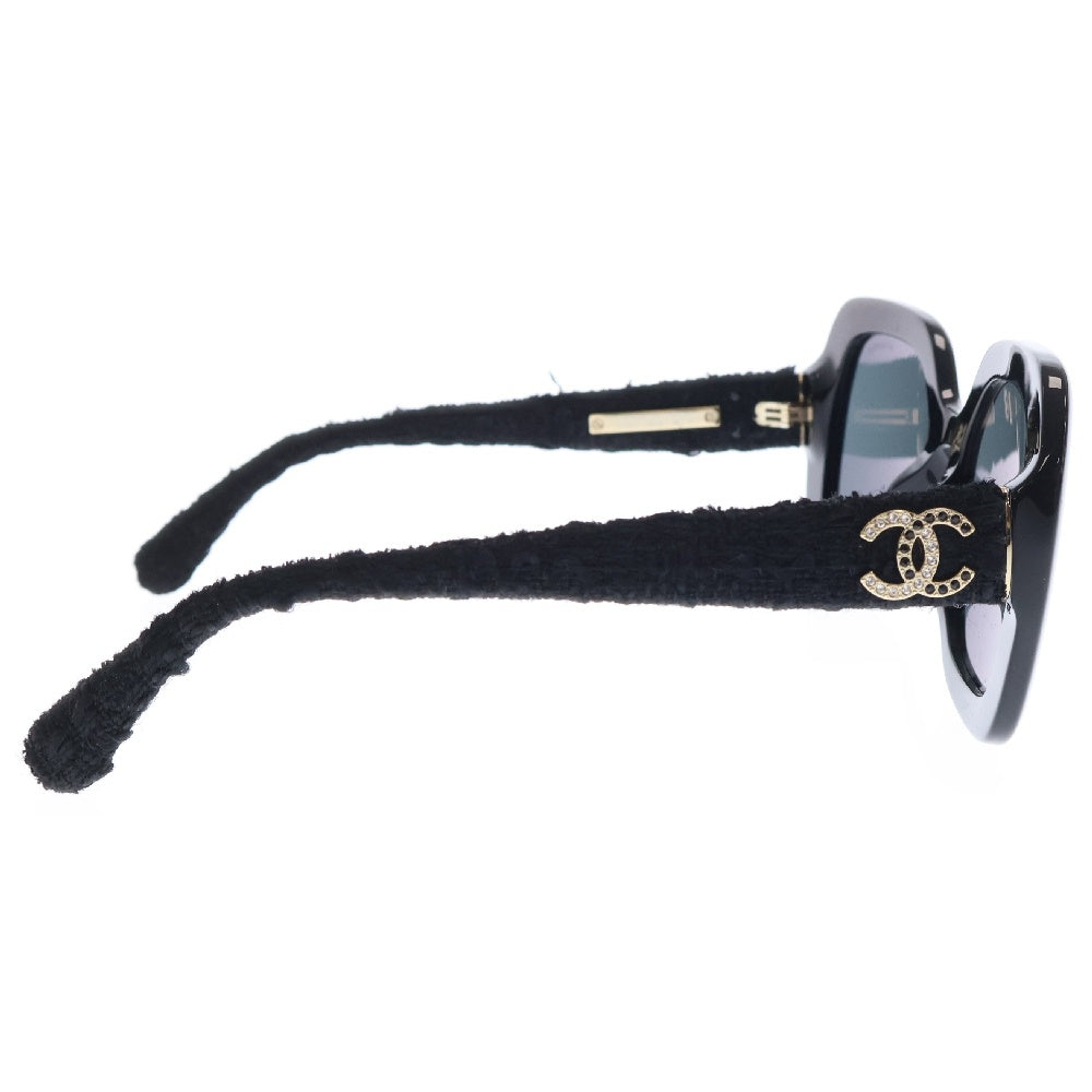 CHANEL(シャネル) スクエア シェイプ アイウェア サングラス ブラック アセテート×ツイード ココマーク 9148B 眼鏡