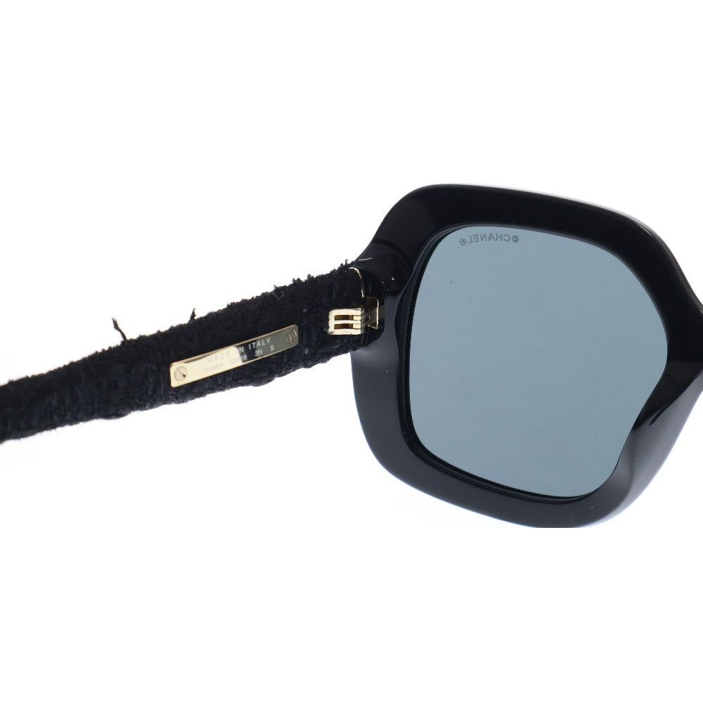 CHANEL(シャネル) スクエア シェイプ アイウェア サングラス ブラック アセテート×ツイード ココマーク 9148B 眼鏡
