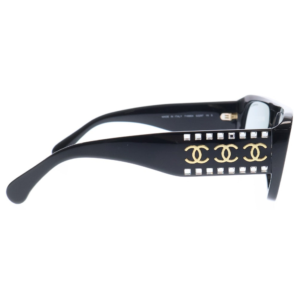 CHANEL(シャネル) パイロットシェイプ アイウェア サングラス ブラック アセテート & ストラス ココマーク 9160B 眼鏡