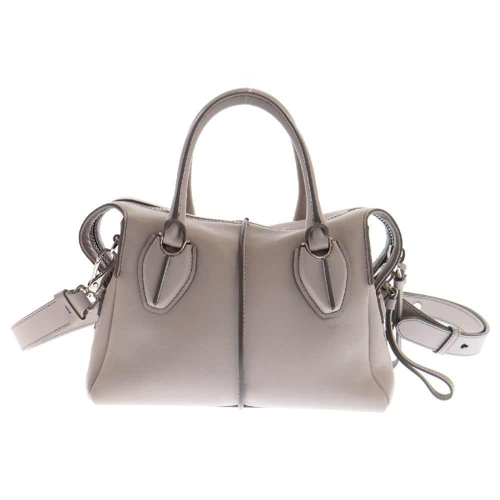 TOD'S(トッズ) Dスタイリング 2wayハンドバッグ ショルダーバッグ 肩掛けバッグ グレー レザー
