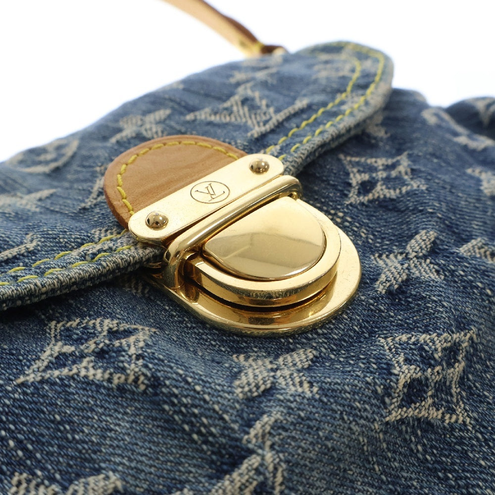LOUIS VUITTON(ルイヴィトン) モノグラムデニム ミニプリーティー ハンドバッグ ミニバッグ ワンショルダーバッグ ゴールド金具 M95050