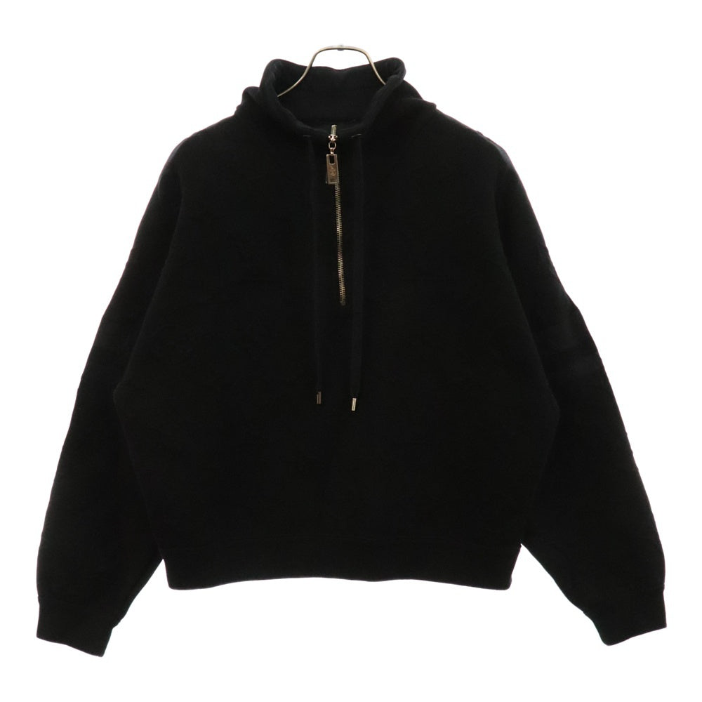 LOUIS VUITTON(ルイヴィトン) エンボスモノグラム ハイネックセーター ブラック ハーフジップ #S 1AGCKP レディース