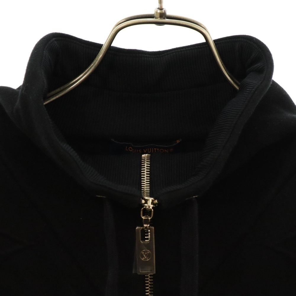 LOUIS VUITTON(ルイヴィトン) エンボスモノグラム ハイネックセーター ブラック ハーフジップ #S 1AGCKP レディース