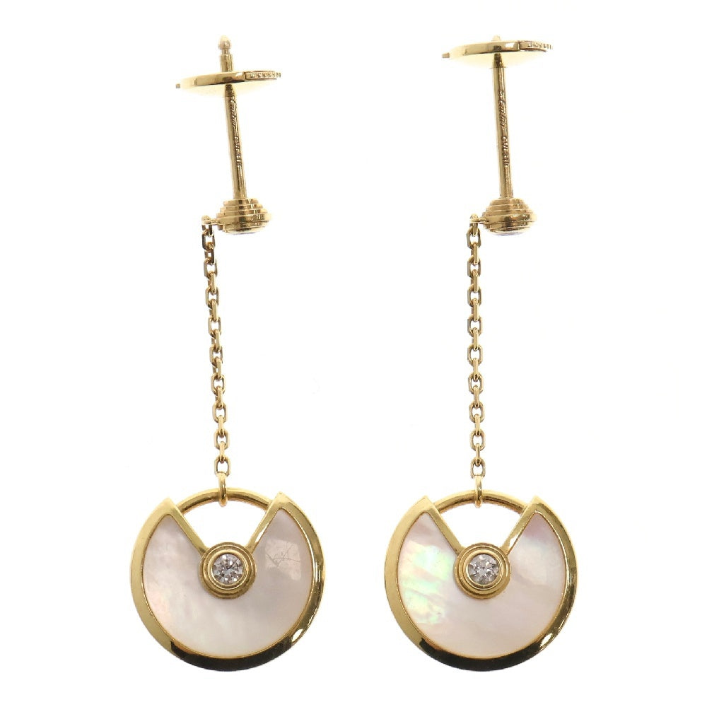 Cartier(カルティエ) アミュレット ドゥ カルティエ シェル ダイヤモンド ピアス K18YG CRB8301229 イエローゴールド アクセサリー ジュエリー