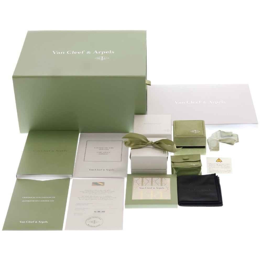 Van Cleef & Arpels(ヴァンクリーフアンドアーペル) ヴィンテージアルハンブラ ギョーシェ ギョシェ リング K18WG #46 VCARP9XI ホワイトゴールド 指輪 アクセサリー ジュエリー
