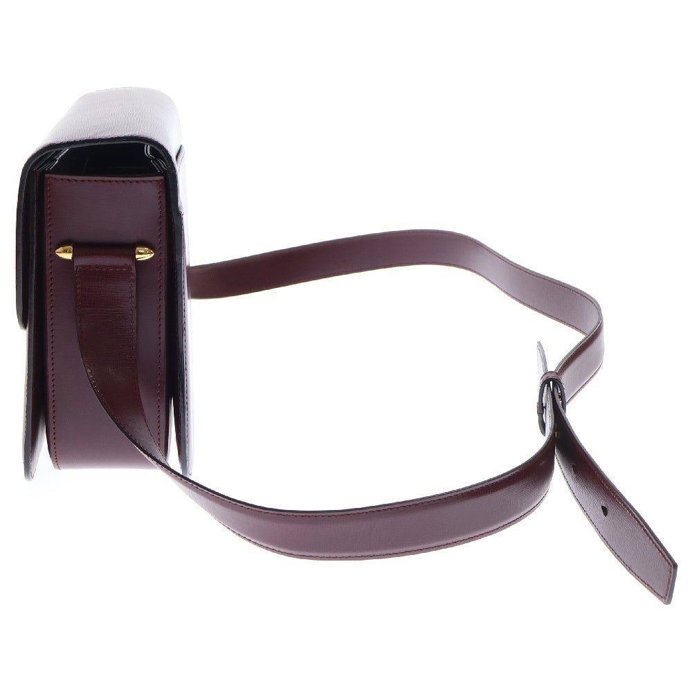 Cartier(カルティエ) マストライン ショルダーバッグ ボルドー レザー 斜め掛け