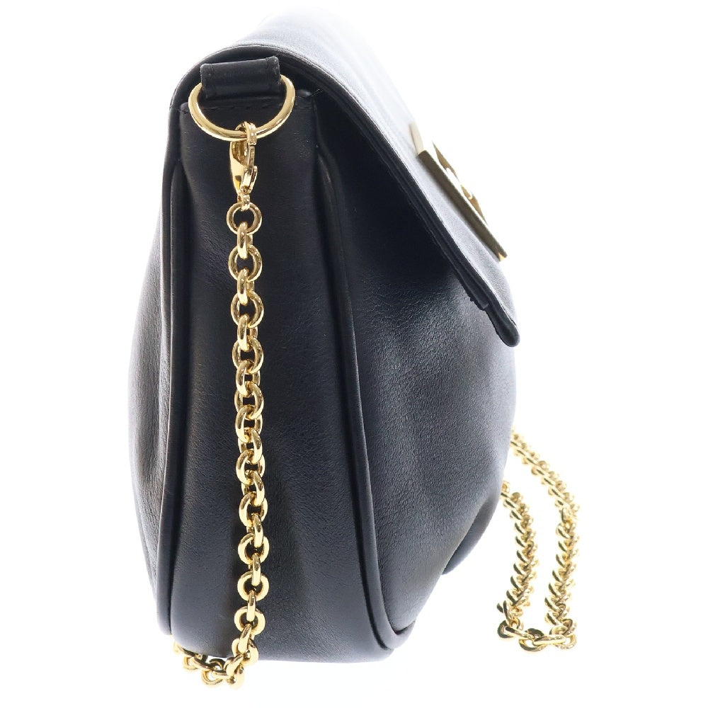 FENDI(フェンディ) チェーンショルダーバッグ ブラック レザー ゴールド金具 8M0276