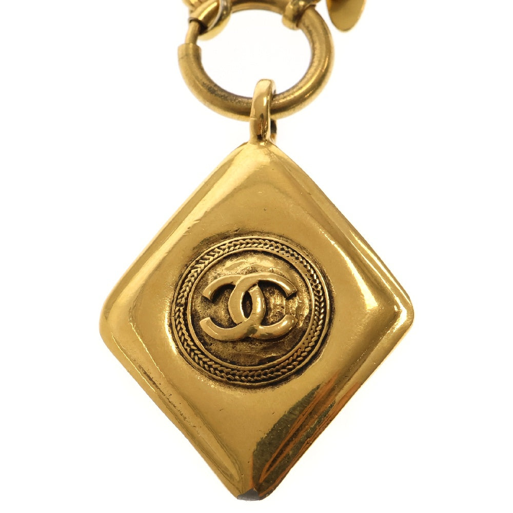 CHANEL(シャネル) ココマーク ひし形 ネックレス ゴールド GP マメ有 ペンダント アクセサリー