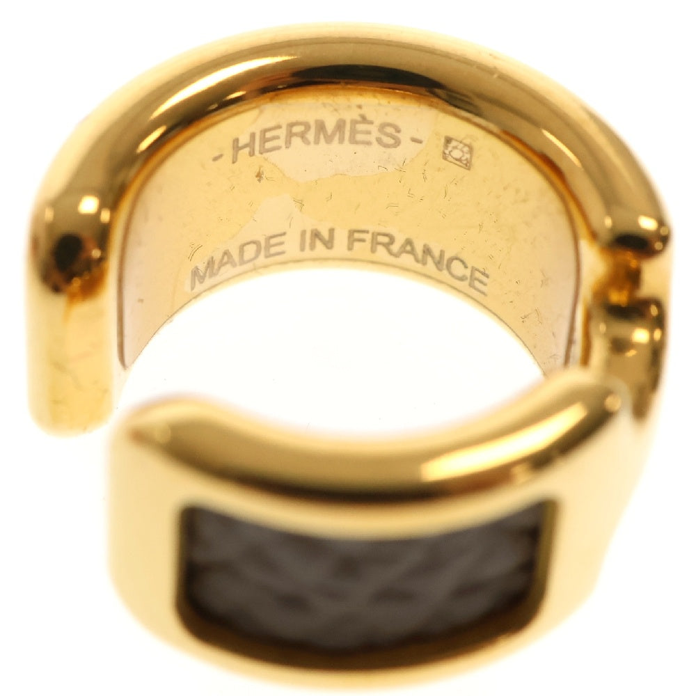 HERMES(エルメス) オランプPM イヤーカフ ベージュ系 エプソン GP ゴールド アクセサリー