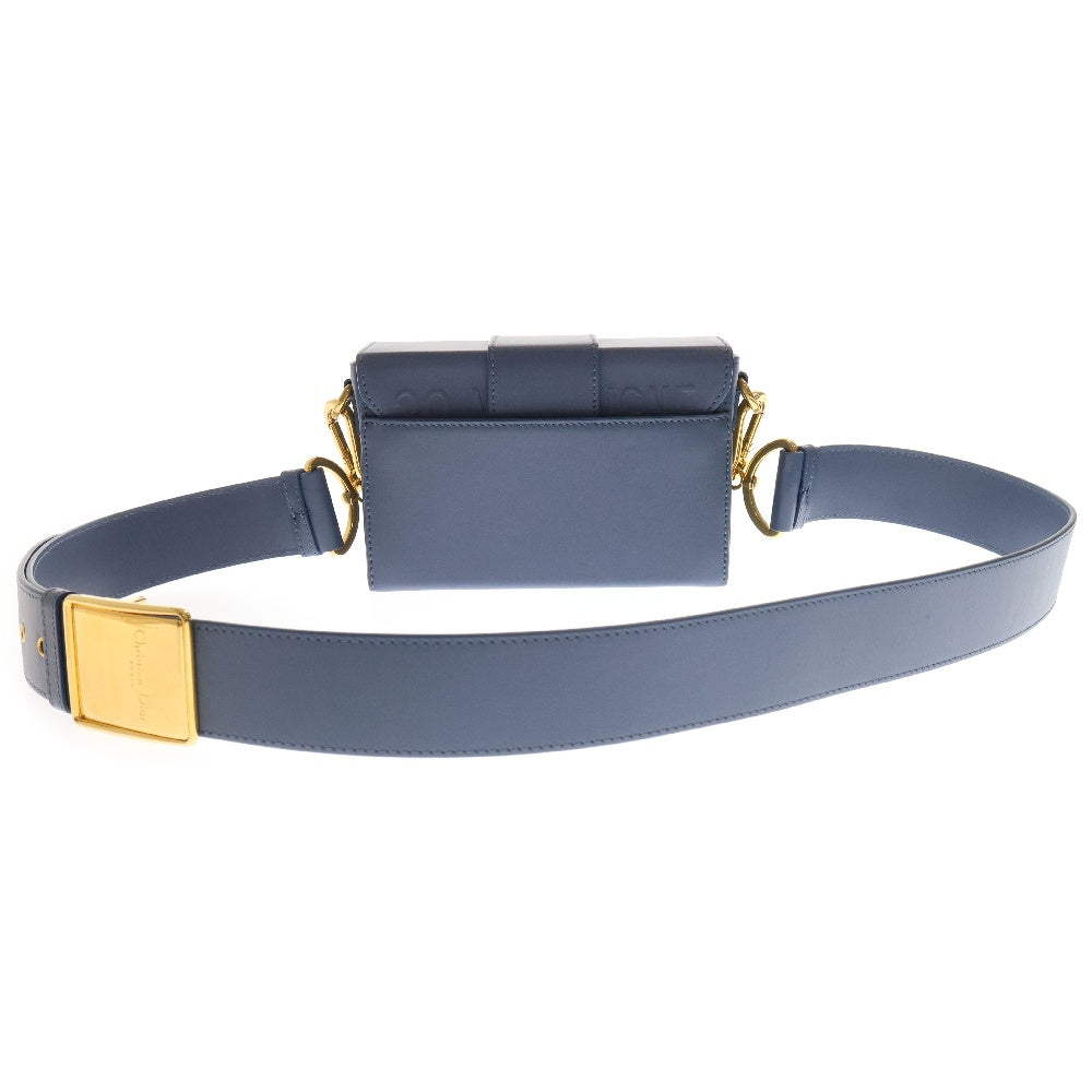 Christian Dior(クリスチャンディオール) モンテーニュ30 ショルダーバッグ ネイビー レザー ゴールド金具 斜め掛けバッグ