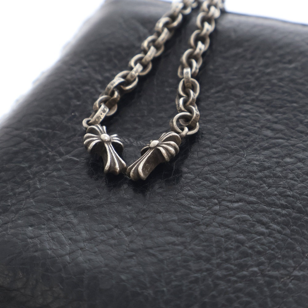 CHROME HEARTS(クロムハーツ) 3 SIDE ZIP 3サイドジップ サイドピラミッドスタッズレザーウォレット 財布 ブラック/シルバー