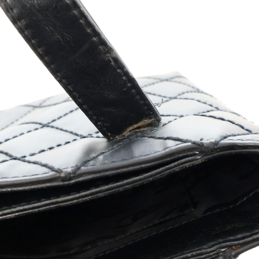 CHANEL(シャネル) ワイルドステッチ トートバッグ ブラック ハンドバッグ ゴールド金具 レザー ココマーク