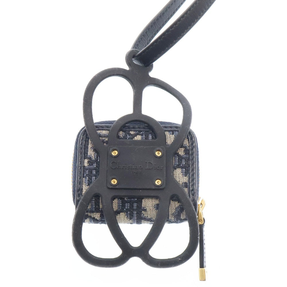 Christian Dior(クリスチャンディオール) 30モンテーニュ オブリーク テックホルダー ジャガード×ラバー ゴールド金具 小物入れ スマホアクセサリー