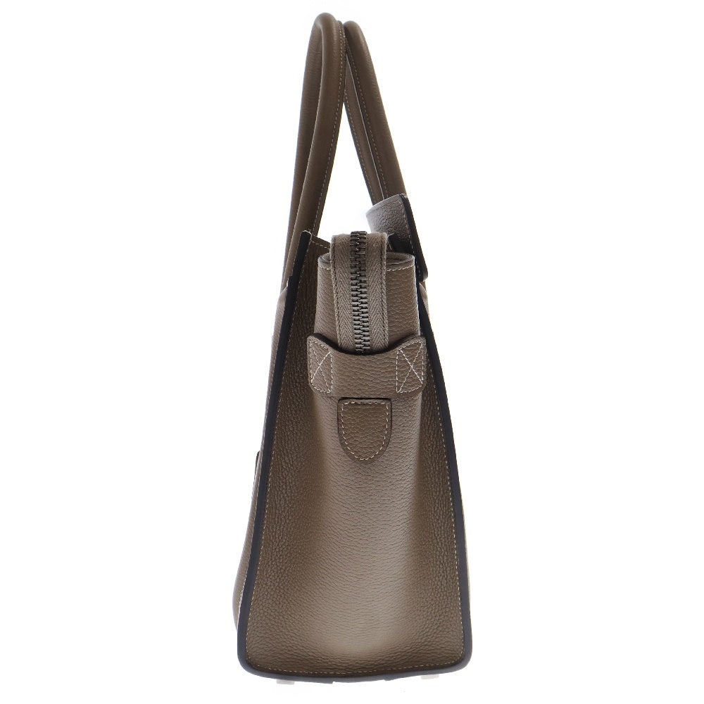 CELINE(セリーヌ) ラゲージ マイクロショッパー スリ ハンドバッグ ブラウン レザー