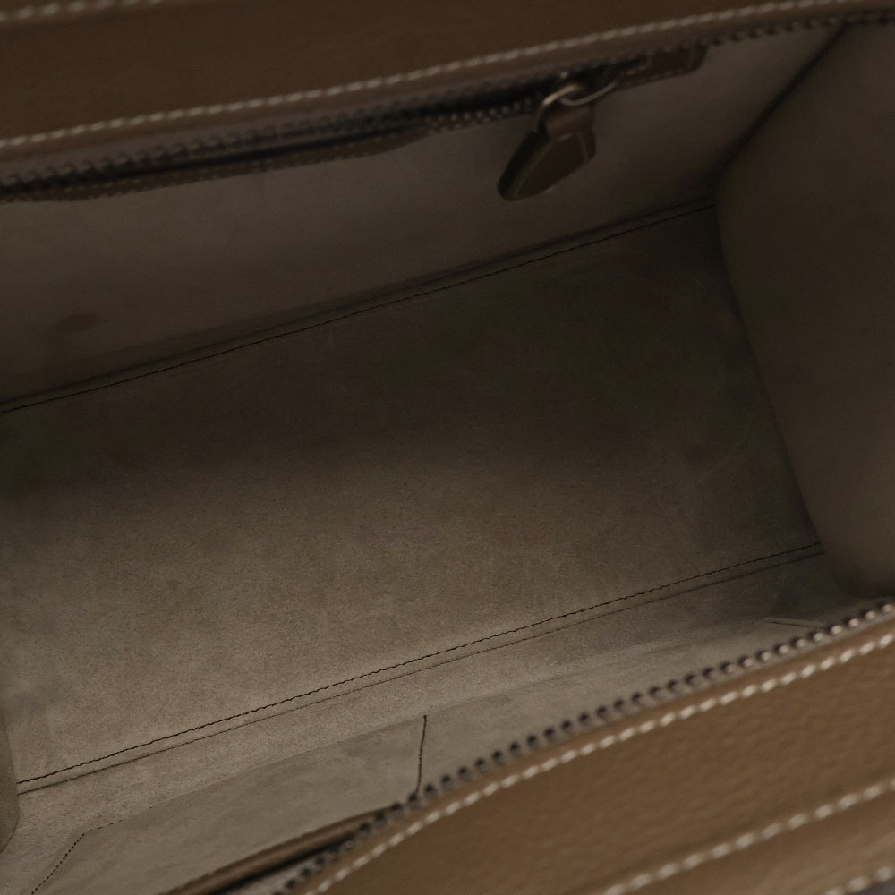 CELINE(セリーヌ) ラゲージ マイクロショッパー スリ ハンドバッグ ブラウン レザー