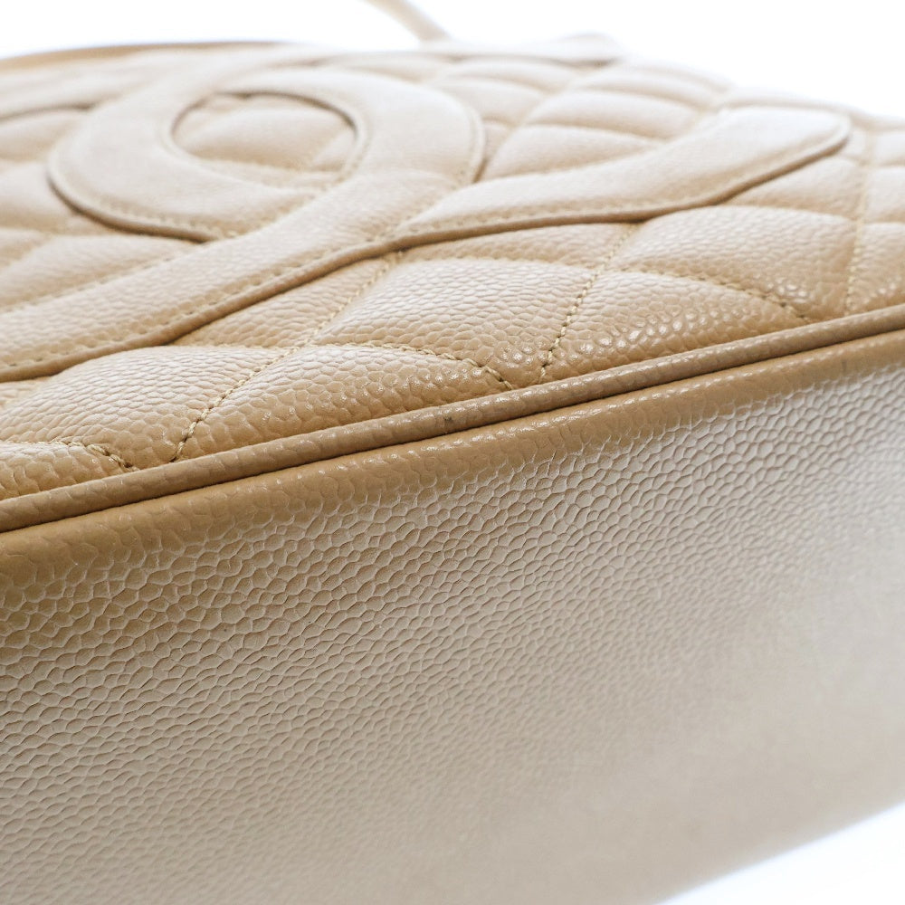 CHANEL(シャネル) 復刻トート ベージュ キャビアスキン ゴールド金具 ハンドバッグ トートバッグ ゴールド金具 ココマーク A01804