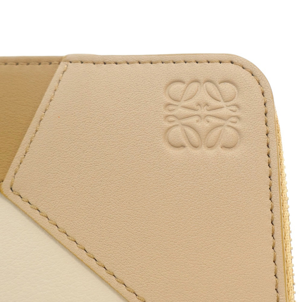 LOEWE(ロエベ) パズル ジップアラウンドウォレット ラウンドファスナー長財布 ベージュ レザー ロングウォレット