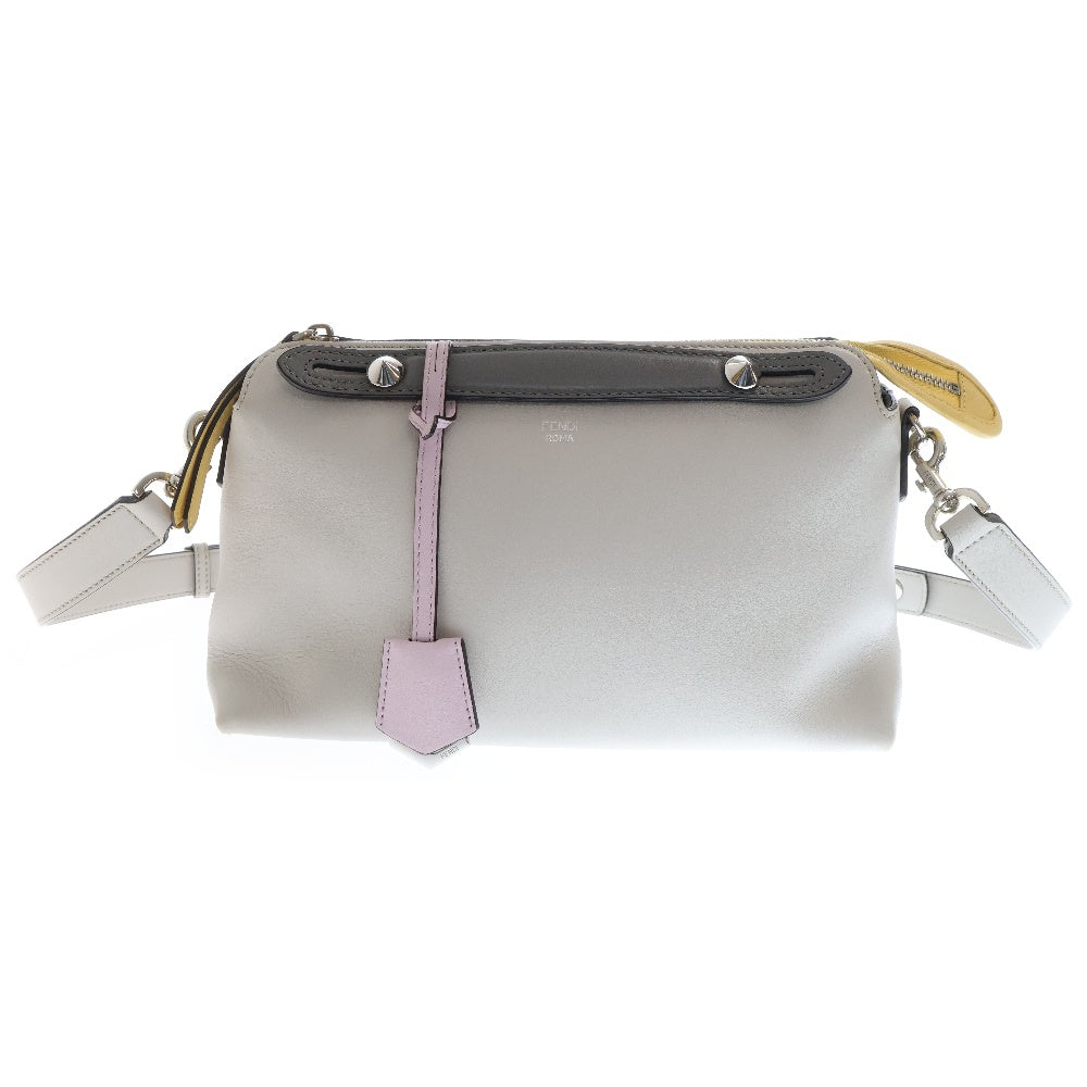 FENDI(フェンディ) バイザウェイ ミディアム グレー レザー ショルダーバッグ 斜め掛けバッグ シルバー金具 8BL146