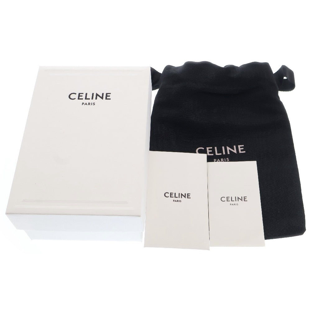 CELINE(セリーヌ) トリフォールド スモール 三つ折り財布 コンパクトウォレット ブラック レザー コインケース