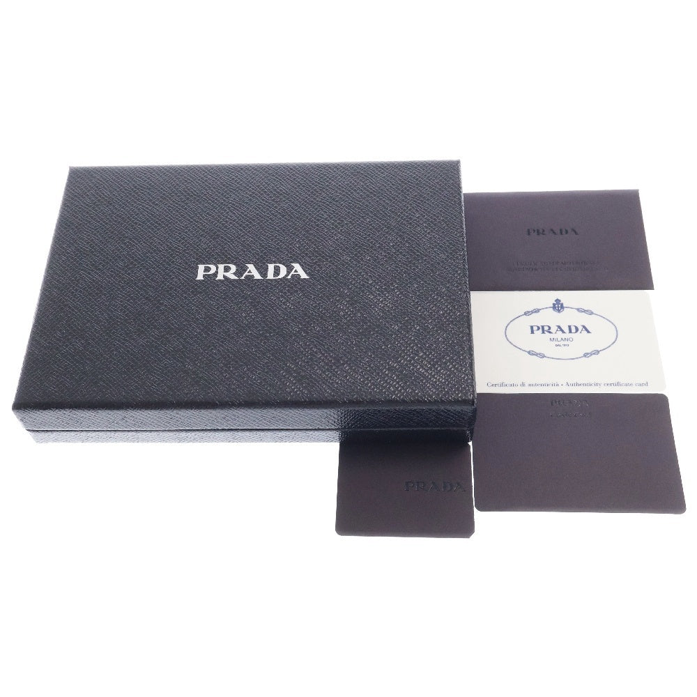 PRADA(プラダ) サフィアーノコンパクトジップウォレット 財布 ブラック 1M1157