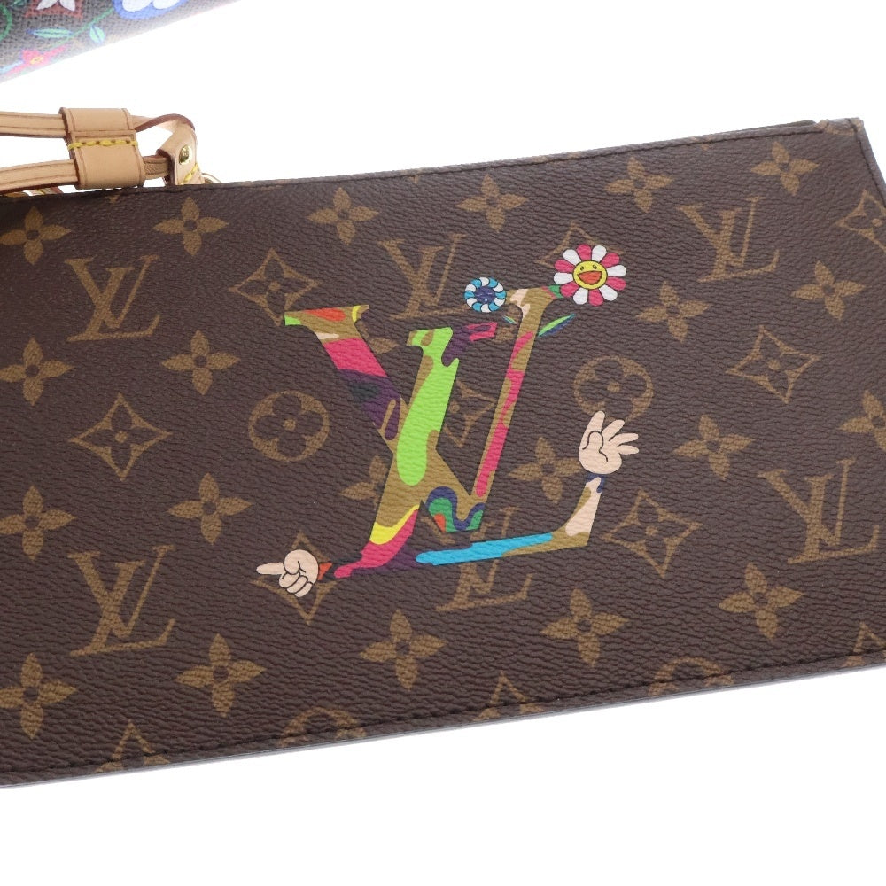 LOUIS VUITTON(ルイヴィトン) モノグラム LV×TM ネヴァーフルMM トートバッグ ブラウン PVCレザー ゴールド金具 M13271