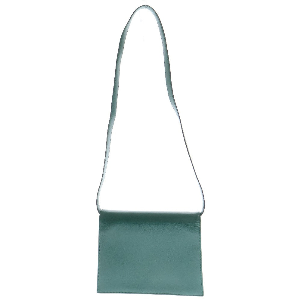 Christian Dior(クリスチャンディオール) ヴィンテージ 千鳥格子金具 ショルダーバッグ グリーン レザー ゴールド金具