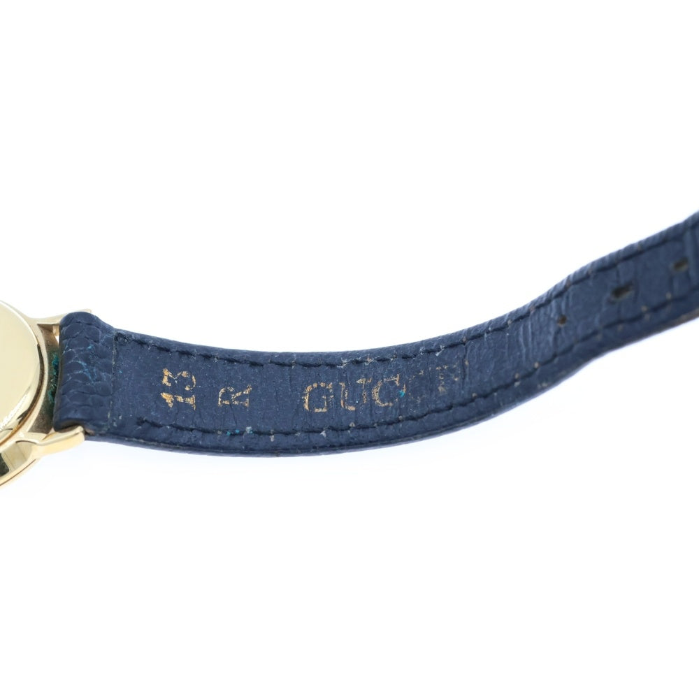 GUCCI(グッチ) 3000L ラウンド腕時計 黒文字盤 SS QZ ステンレス クォーツ レディース