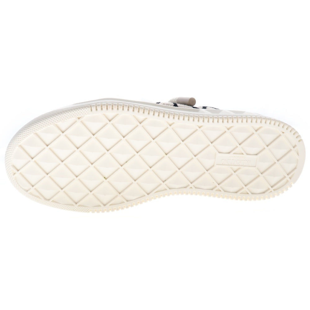 valentino garavan(ヴァレンティノガラヴァーニ) One Studs Leather x Fabric Sneakers ワンスタッズ レザー ファブリック ローカットスニーカー ホワイト×ベージュ S3G37Y2