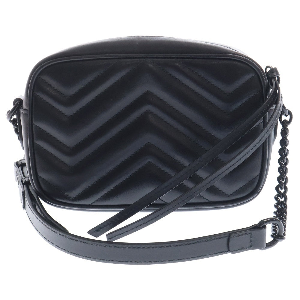 GUCCI(グッチ) GGマーモント ショルダーバッグ ブラック レザー キルティング 634936