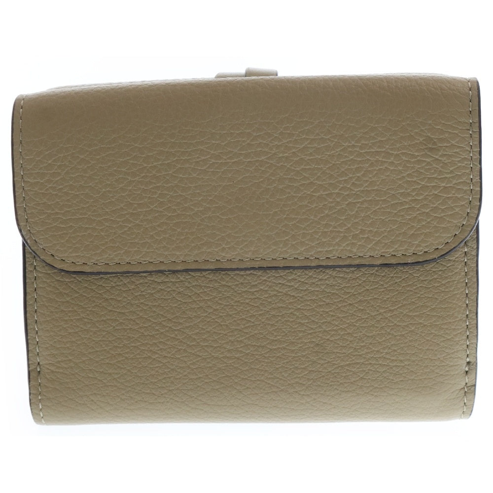 Chloe(クロエ) ALPHABET アルファベット スモールトリフォールドウォレット レザー 三つ折り財布 ベージュ レディース CHC21WP 718F57 38I