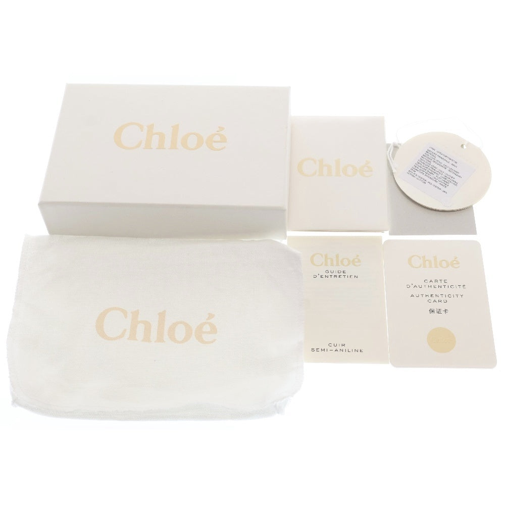 Chloe(クロエ) ALPHABET アルファベット スモールトリフォールドウォレット レザー 三つ折り財布 ベージュ レディース CHC21WP 718F57 38I
