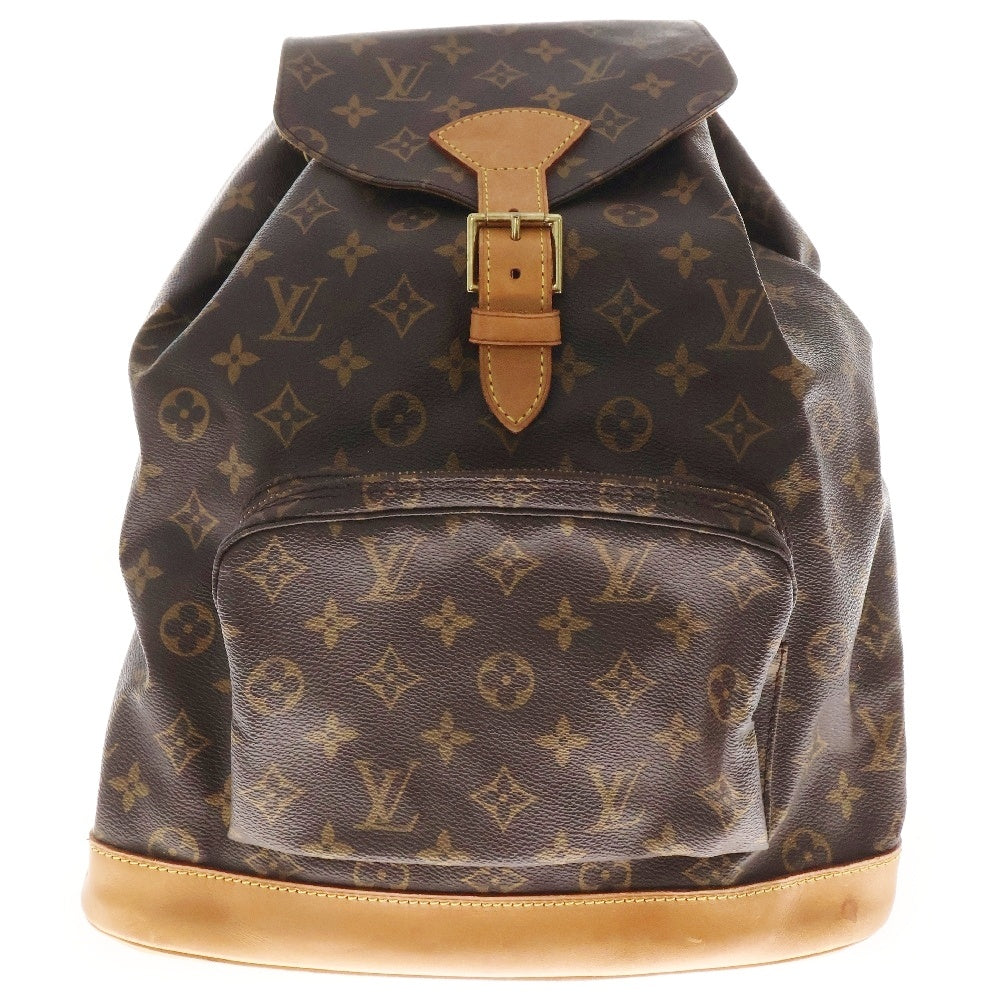 LOUIS VUITTON(ルイヴィトン) モノグラム モンスリMM レザー バックパック リュック ブラウン レディース M51136