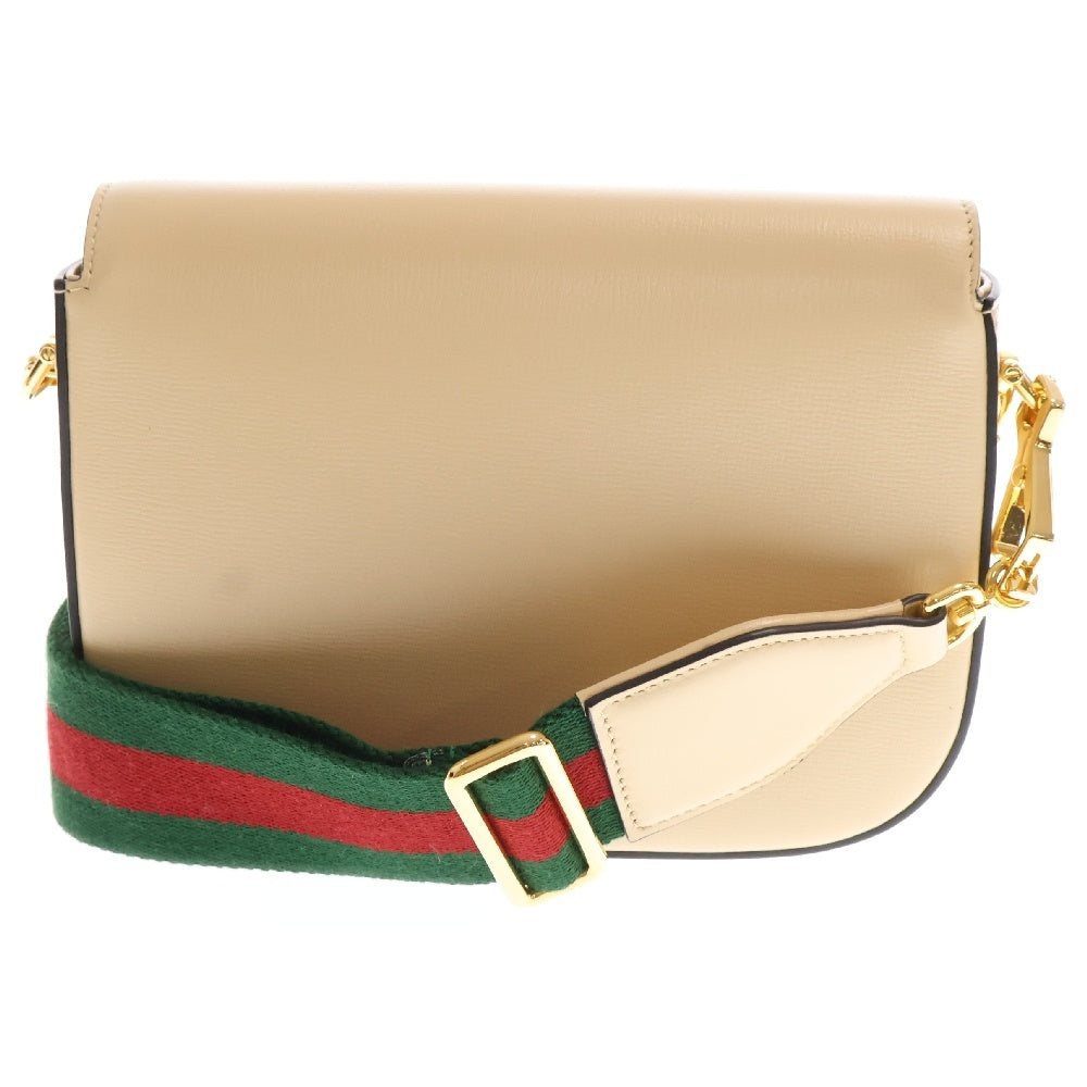 GUCCI(グッチ) ホースビット1955 ミニショルダーバッグ 斜め掛けバッグ ゴールド金具 ベージュ レザー 658574