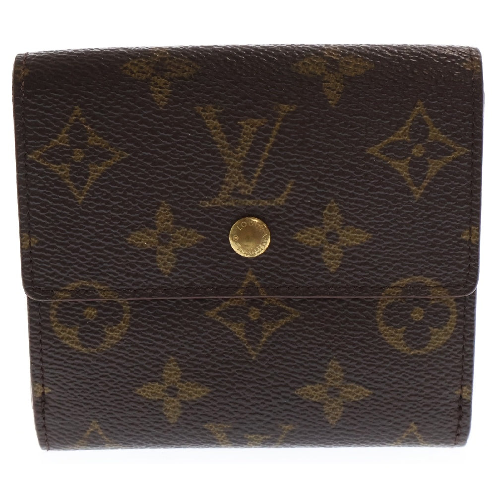 LOUIS VUITTON(ルイヴィトン) モノグラム ポルトフォイユエリーズ レザー2つ折り財布 ブラウン M61654
