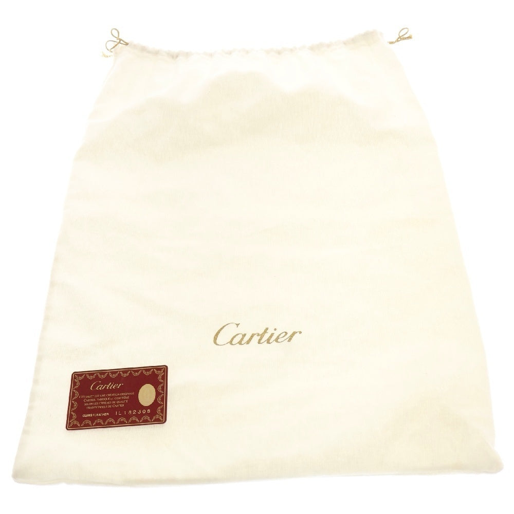Cartier(カルティエ) ハッピーバースデー ハンドバッグ レッド ボルドー パテントレザー エナメル