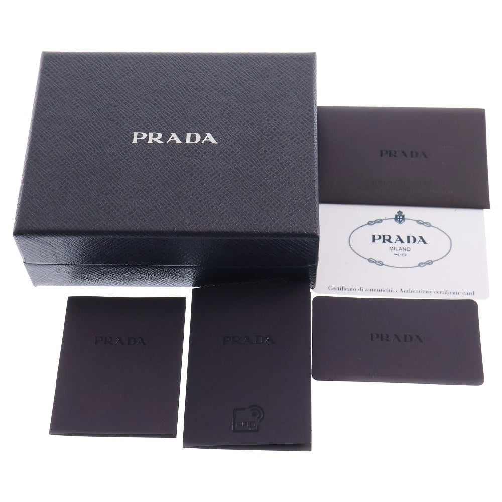 PRADA(プラダ) サフィアーノ 二つ折り財布 1ML018 ブラック レザー コンパクトウォレット