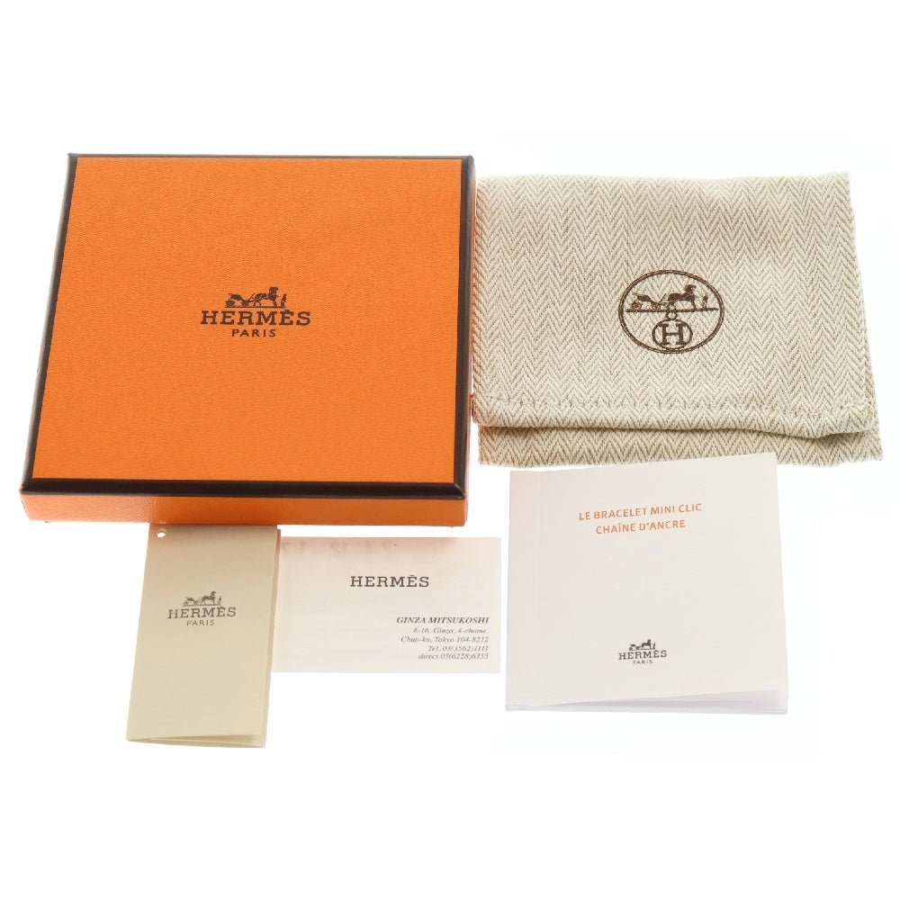 HERMES(エルメス) ミニクリック シェーヌダンクル バングル ピンク ゴールド GP アクセサリー