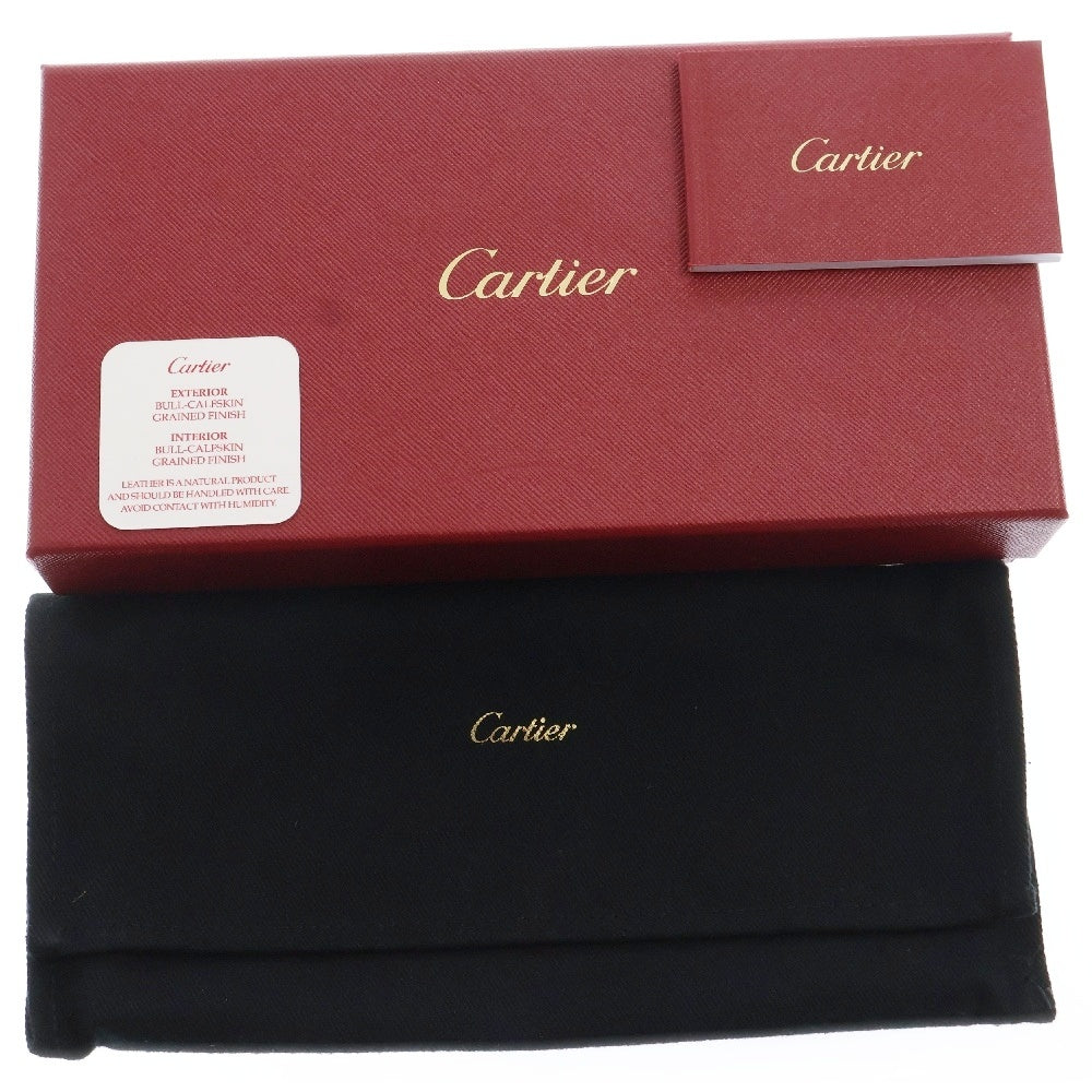 Cartier(カルティエ) Cドゥカルティエ 長財布 ロングウォレット カードケース ブラック レザー