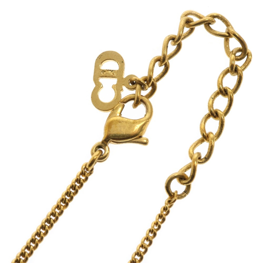 Christian Dior(クリスチャンディオール) ロゴ ネックレス GP ゴールド ペンダント アクセサリー