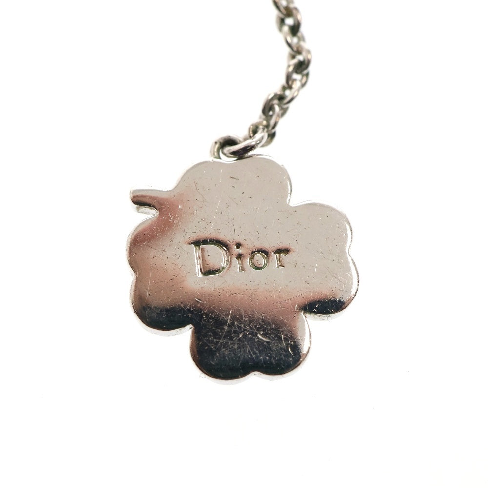 Christian Dior(クリスチャンディオール) ラインストーン クローバー ピアス メタル シルバー アクセサリー