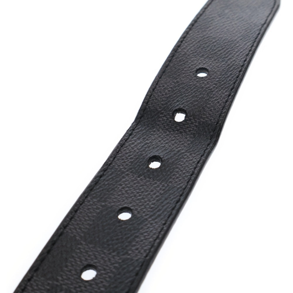 LOUIS VUITTON(ルイヴィトン) ダミエグラフィット サンチュール 85/34 ベルト ブラック PVCレザー シルバー金具 M9402