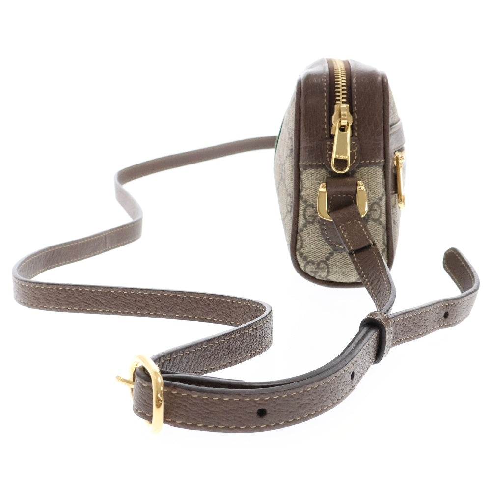 GUCCI(グッチ) GGスプリーム オフィディア ショルダーバッグ ブラウン PVC ゴールド金具 517350