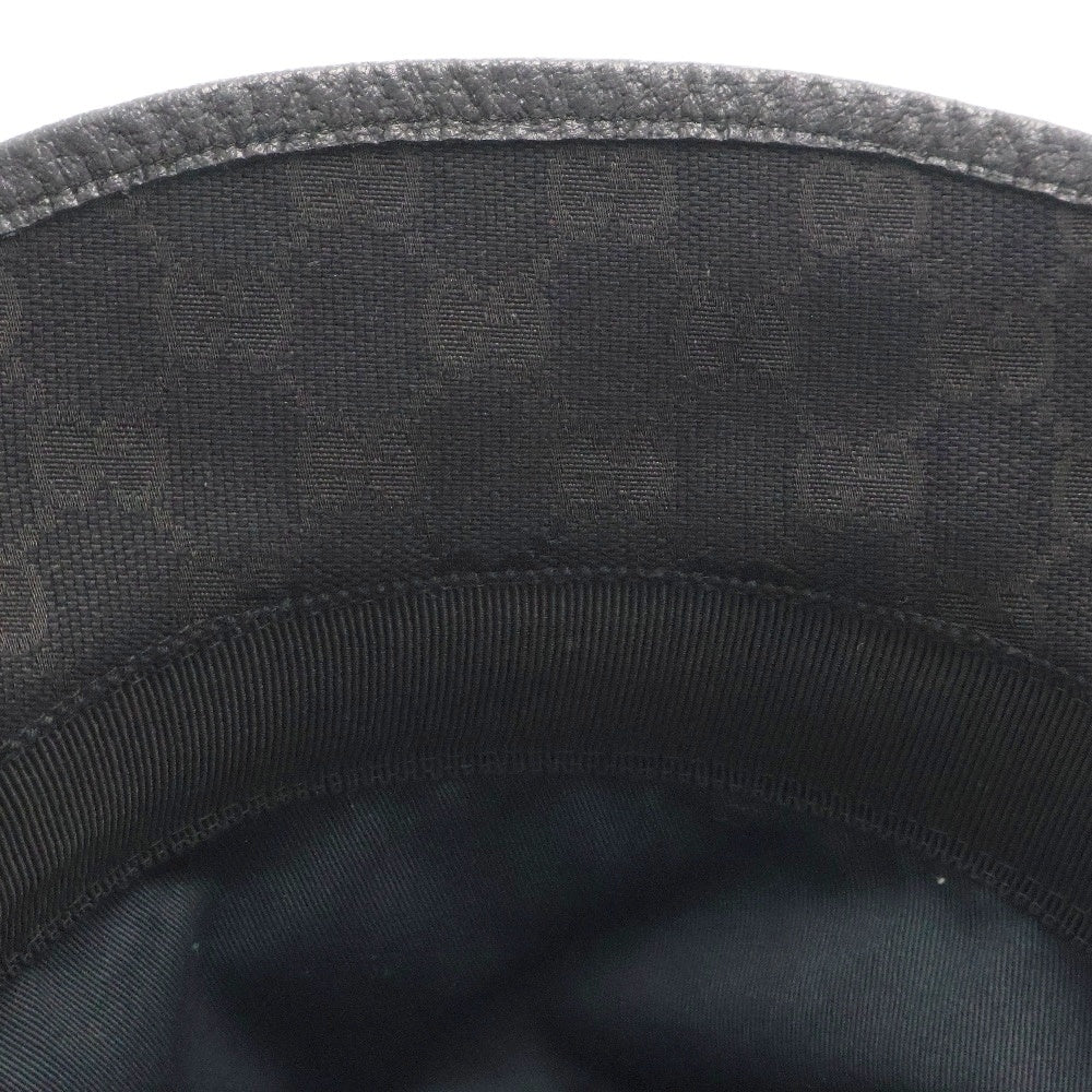 GUCCI(グッチ) GGキャンバス バケットハット ブラック コットン 576587 帽子