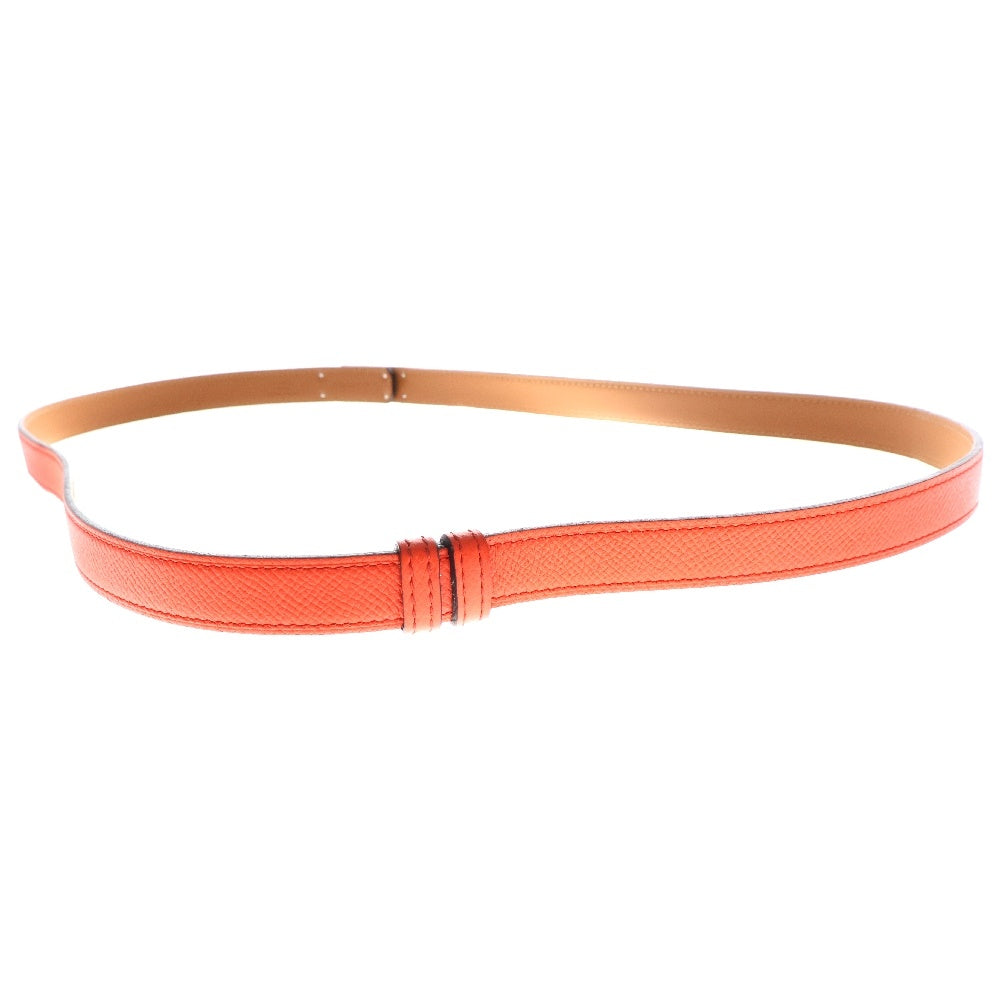 HERMES(エルメス) ケリーベルト オレンジ エプソン レザー T刻印 シルバー金具