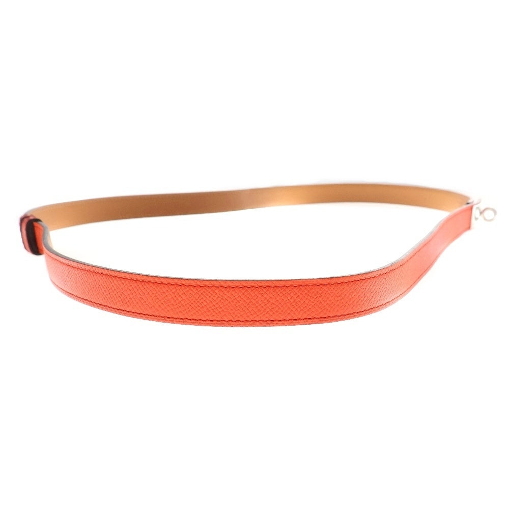 HERMES(エルメス) ケリーベルト オレンジ エプソン レザー T刻印 シルバー金具