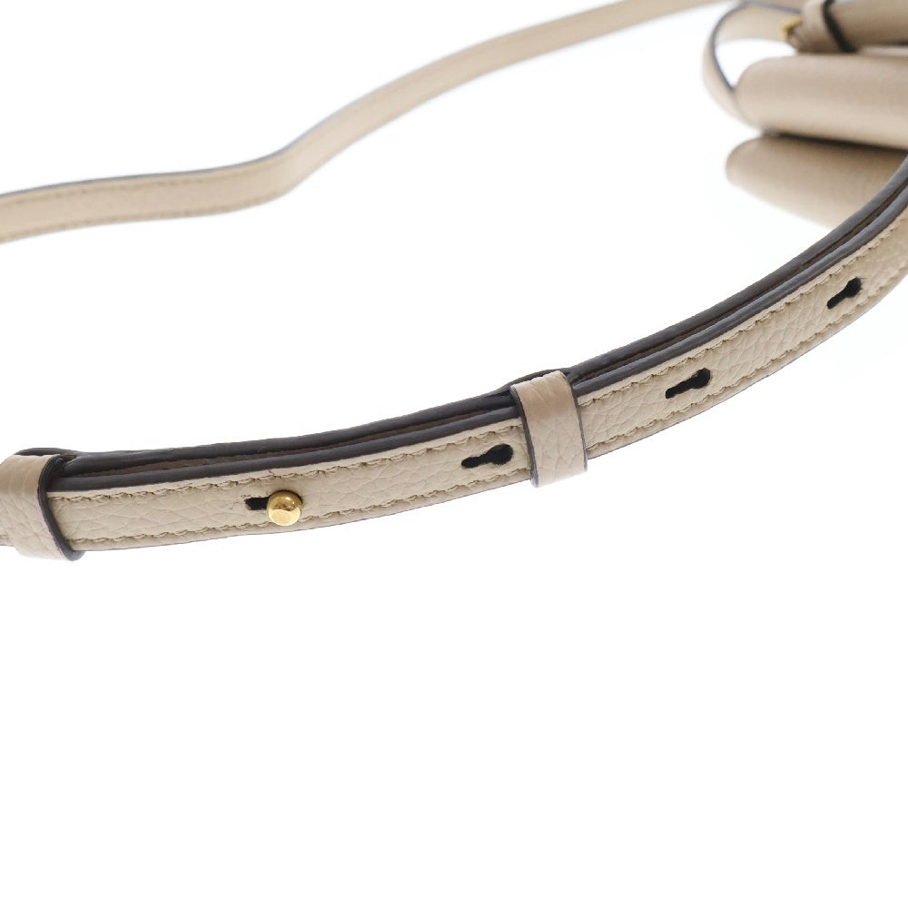 FERRAGAMO(フェラガモ) ガンチーニ ショルダーバッグ ミニバッグ ベージュ レザー ポシェットバッグ